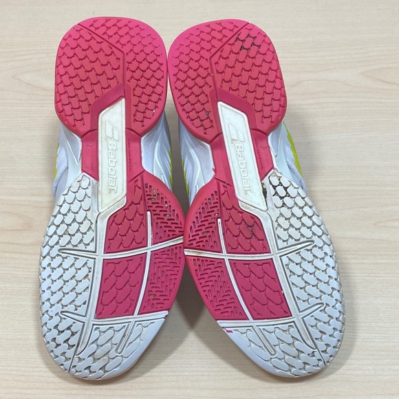 Babolat Women's Propulse Fury All Court Shoes in White and Blue - Picture 8 of 11